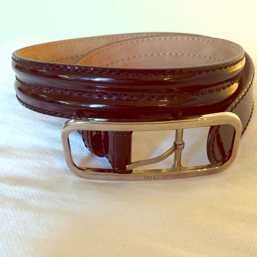 Dolce & Gabbana black patent leather belt